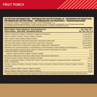 Optimum Nutrition Gold Standard Pre-workout in Polvere con Creatina